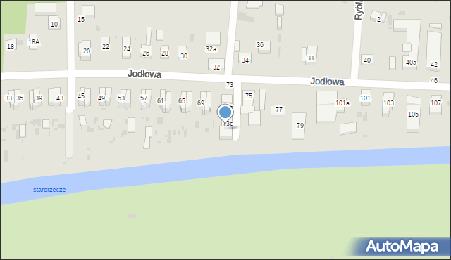 Gdańsk, Jodłowa, 73d, mapa Gdańska