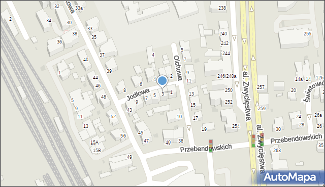 Gdynia, Jodłowa, 3, mapa Gdyni