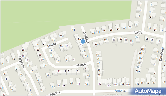 Gdynia, Jowisza, 45, mapa Gdyni