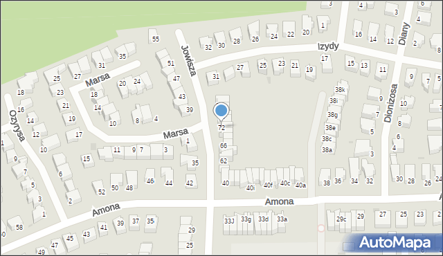 Gdynia, Jowisza, 72, mapa Gdyni