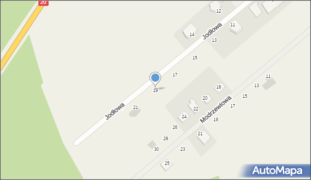 Glincz, Jodłowa, 19, mapa Glincz