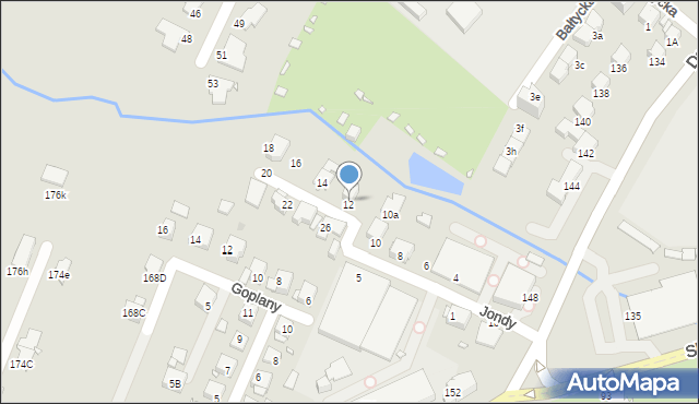 Gliwice, Jondy Alojzego, 12, mapa Gliwic