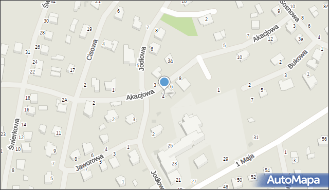 Gołdap, Jodłowa, 4, mapa Gołdap