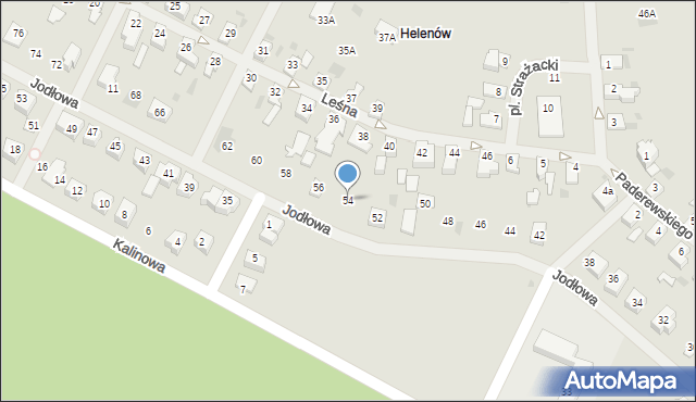 Goleniów, Jodłowa, 54, mapa Goleniów