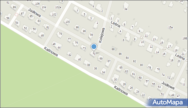 Goleniów, Jodłowa, 71, mapa Goleniów