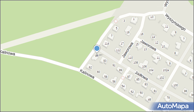 Goleniów, Jodłowa, 95, mapa Goleniów