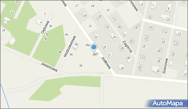 Górki, Jodłowa, 18a, mapa Górki