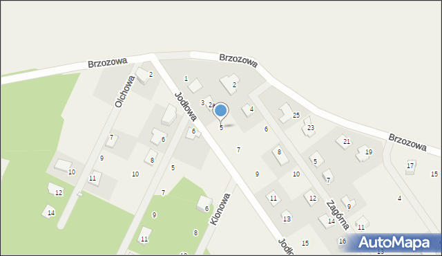 Górki, Jodłowa, 5, mapa Górki