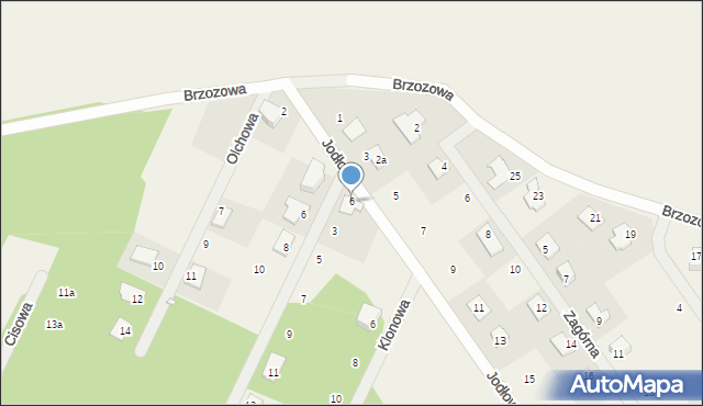 Górki, Jodłowa, 6, mapa Górki