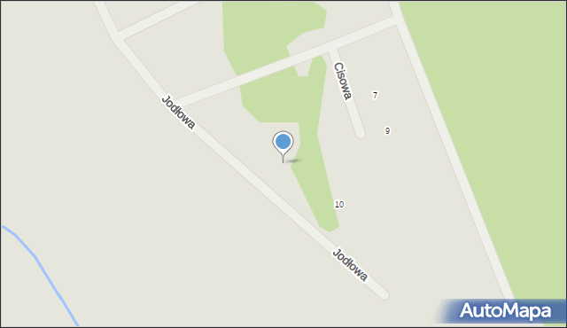 Gorzów Wielkopolski, Jodłowa, 14, mapa Gorzów Wielkopolski