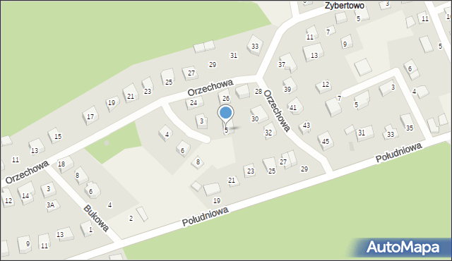 Gościcino, Jodłowa, 5, mapa Gościcino