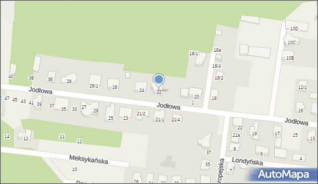 Grabówka, Jodłowa, 22, mapa Grabówka
