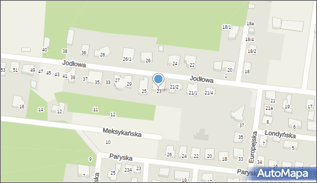 Grabówka, Jodłowa, 23, mapa Grabówka