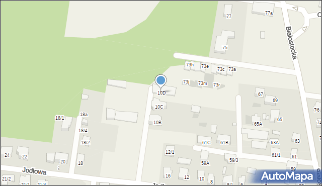 Grabówka, Jodłowa, 10D, mapa Grabówka