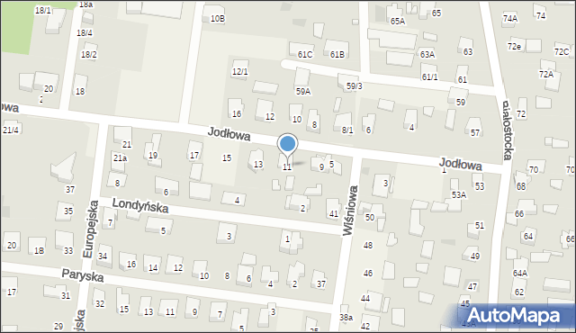 Grabówka, Jodłowa, 11, mapa Grabówka