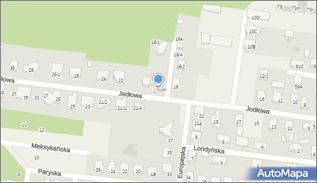 Grabówka, Jodłowa, 20/1, mapa Grabówka