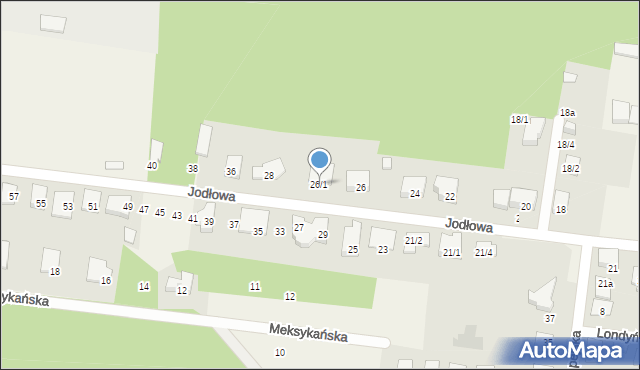 Grabówka, Jodłowa, 26/1, mapa Grabówka