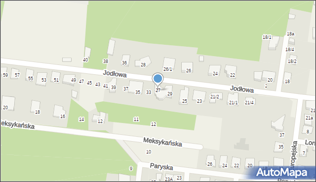 Grabówka, Jodłowa, 27, mapa Grabówka