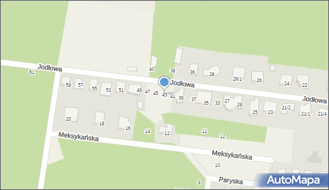 Grabówka, Jodłowa, 43, mapa Grabówka