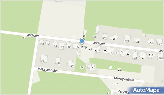 Grabówka, Jodłowa, 47, mapa Grabówka