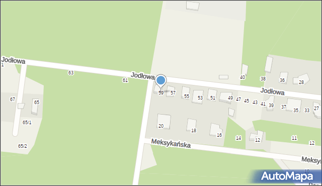 Grabówka, Jodłowa, 59, mapa Grabówka