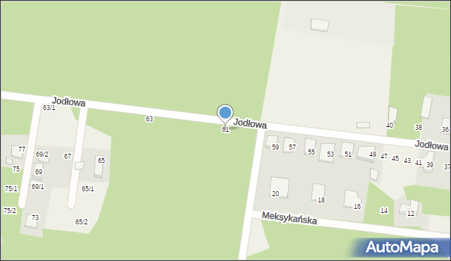 Grabówka, Jodłowa, 61, mapa Grabówka