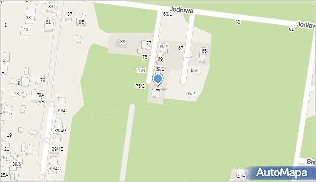 Grabówka, Jodłowa, 73, mapa Grabówka