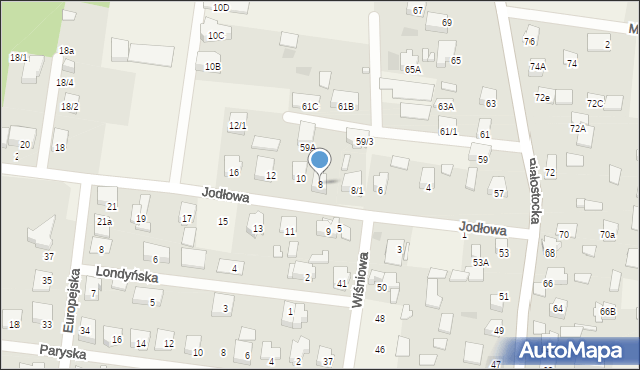 Grabówka, Jodłowa, 8, mapa Grabówka