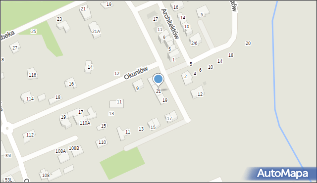 Grodzisk Mazowiecki, Jordanowicka, 21, mapa Grodzisk Mazowiecki