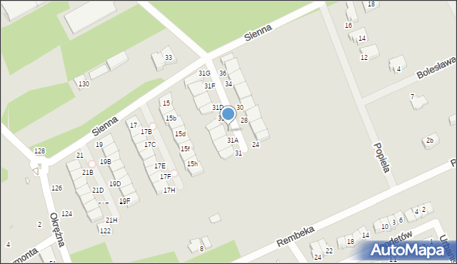 Grodzisk Mazowiecki, Jordanowicka, 31B, mapa Grodzisk Mazowiecki