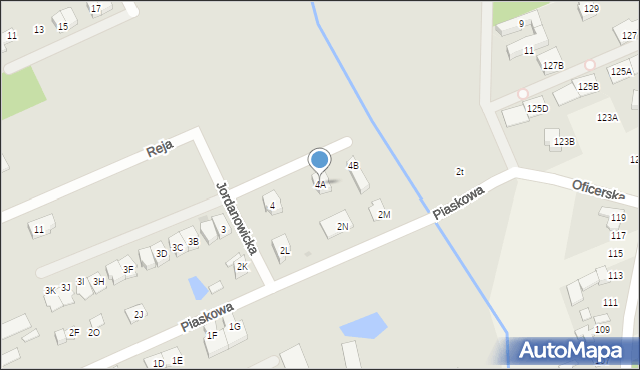 Grodzisk Mazowiecki, Jordanowicka, 4A, mapa Grodzisk Mazowiecki