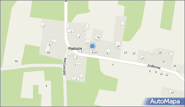 Hucisko, Jodłowa, 7, mapa Hucisko