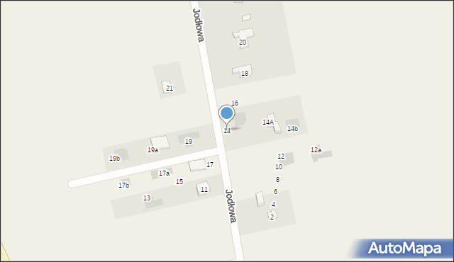 Jakubowice Konińskie, Jodłowa, 14, mapa Jakubowice Konińskie