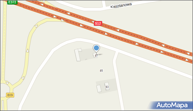 Jakubowice Konińskie, Jodłowa, 87, mapa Jakubowice Konińskie