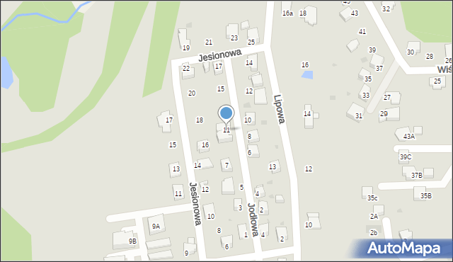 Jastrzębie-Zdrój, Jodłowa, 11, mapa Jastrzębie-Zdrój