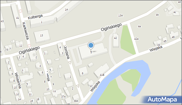 Jelenia Góra, Jordana Henryka, 5, mapa Jelenia Góra