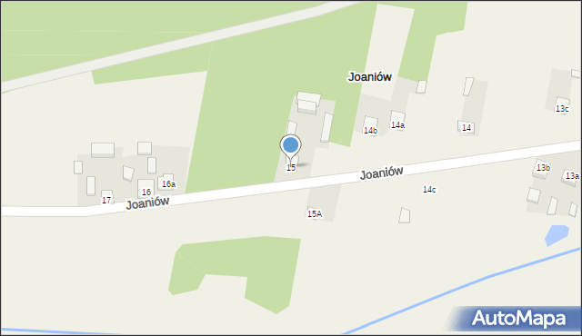 Joaniów, Joaniów, 15, mapa Joaniów