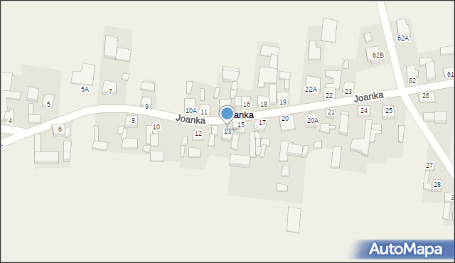 Joanka, Joanka, 13, mapa Joanka