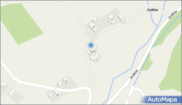 Jodłów, Jodłów, 22, mapa Jodłów