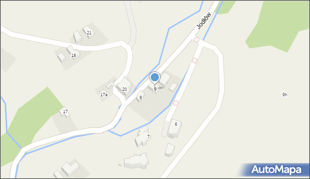 Jodłów, Jodłów, 9, mapa Jodłów