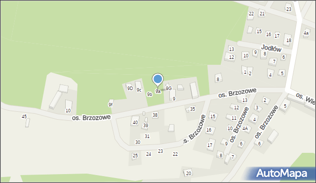 Jodłów, Jodłów, 9a, mapa Jodłów