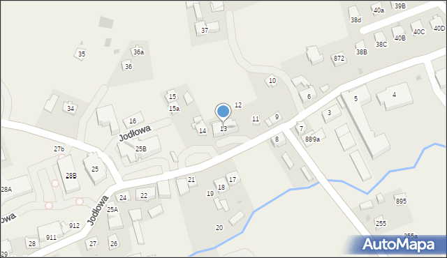 Jodłowa, Jodłowa, 13, mapa Jodłowa