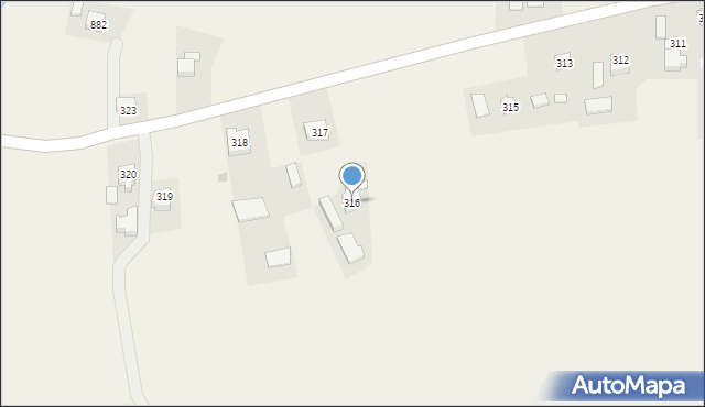 Jodłowa, Jodłowa, 316, mapa Jodłowa