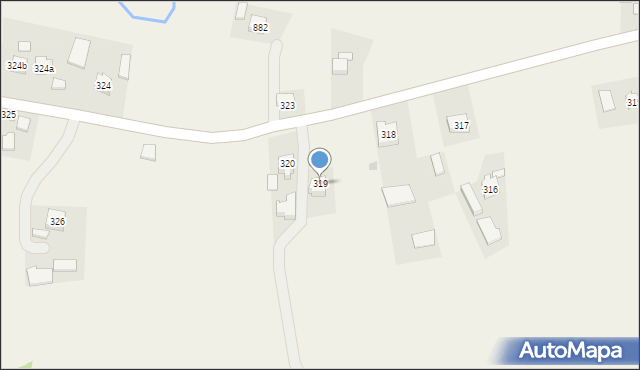 Jodłowa, Jodłowa, 319, mapa Jodłowa