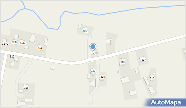 Jodłowa, Jodłowa, 323, mapa Jodłowa