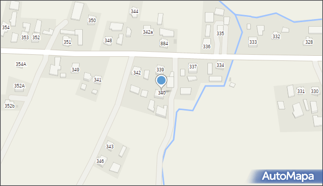 Jodłowa, Jodłowa, 340, mapa Jodłowa