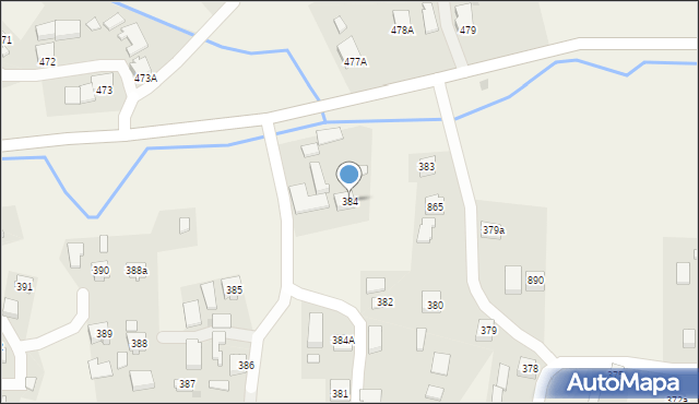 Jodłowa, Jodłowa, 384, mapa Jodłowa