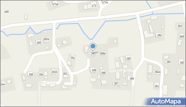 Jodłowa, Jodłowa, 390, mapa Jodłowa