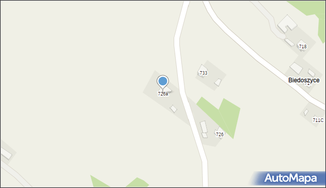 Jodłowa, Jodłowa, 726a, mapa Jodłowa