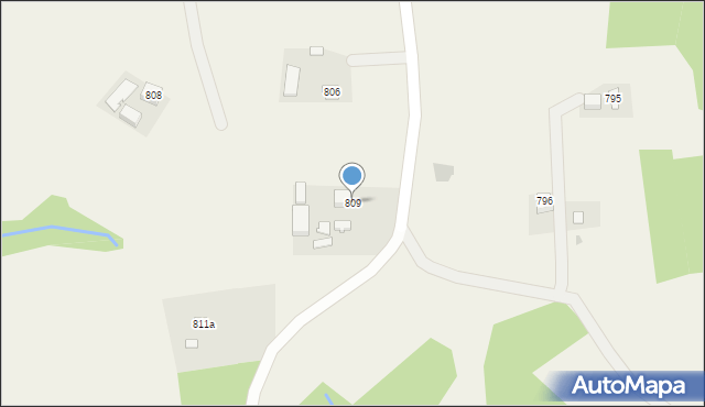 Jodłowa, Jodłowa, 809, mapa Jodłowa